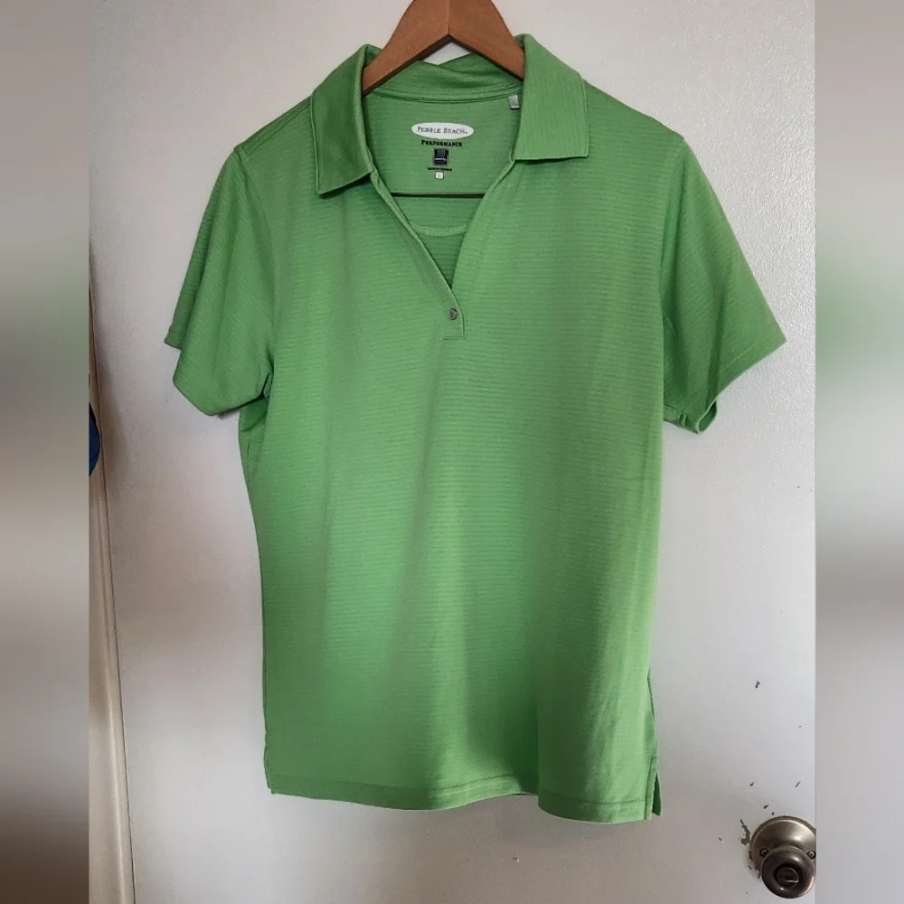 Pebble Beach Women's Golf Polo in Fresh Green - Picture 1 of 4